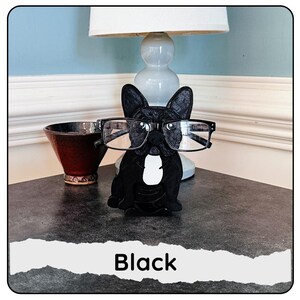 French Bulldog Eyglass holder, available in multiple colors, can be customized to add a name