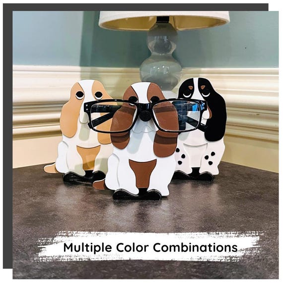 Basset Hound Eyeglasses Holder, Hound Glasses Stand and Christmas Gift Idea