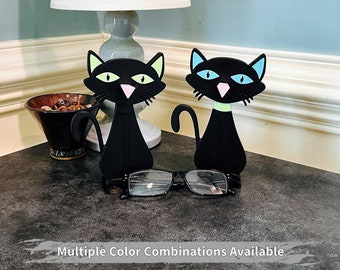 Atomic Cat Eyeglasses Holder, Retro Cat Eyeglass Stand, Mother's Gift Idea