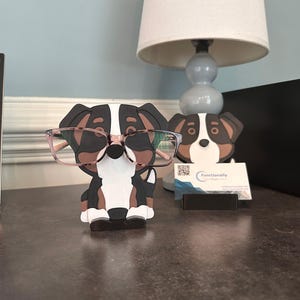 Bernese Mountain Dog Eyeglasses Holder: Fun Desk Decor