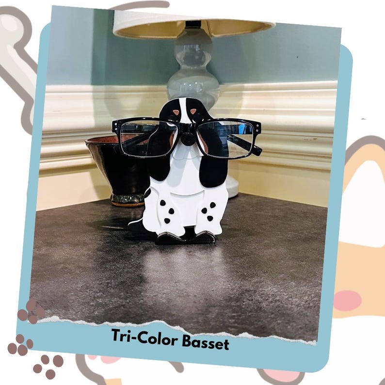 Basset Hound Eyeglass Holder, Cute and Adorable gift idea