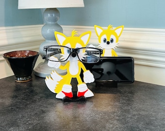Tails (Sonic) Eyeglasses Holder, Fast Fox Eyeglass Stand and Unique Kids Gift Idea