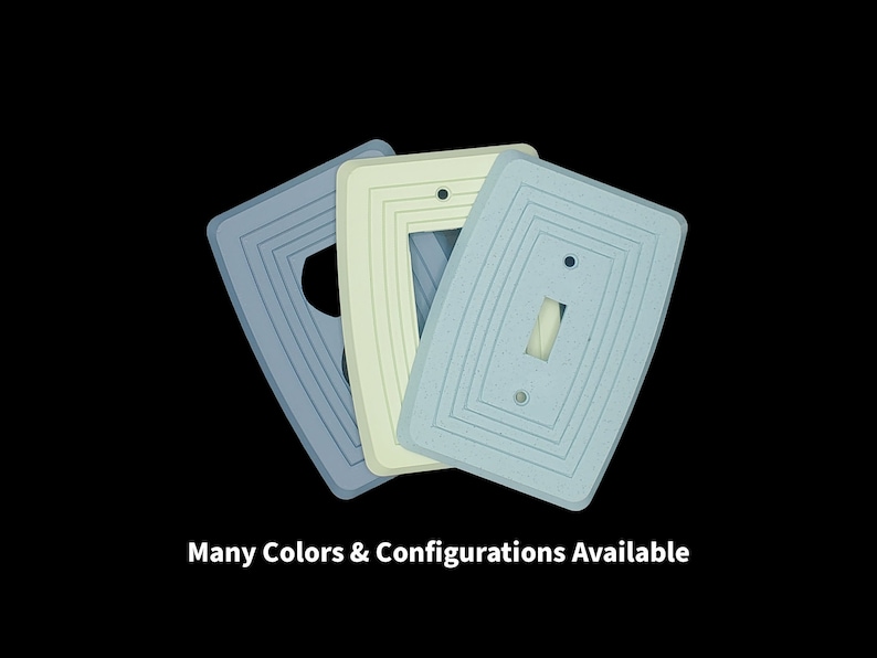 Minimalist Single Toggle Light Switch Plates, Available in dozens of colors and configurations