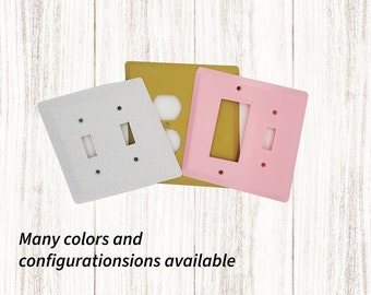 Mid Century Modern Dual Toggle Light Switch Cover - 3D Printed