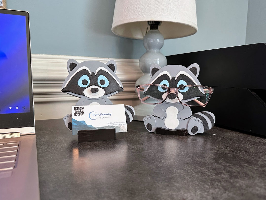 Clever Raccoon Business Card Holder, Desk Organizer and Unique Office ...