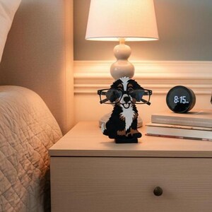 Personalizable and Customizable Bernedoodle Eyeglass Holder