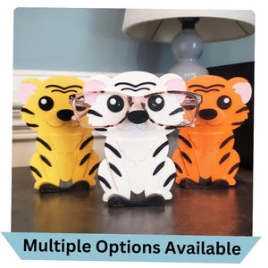 Tiger Eyeglasses Holder: Quirky Resin Glasses Stand for Kids & Adults
