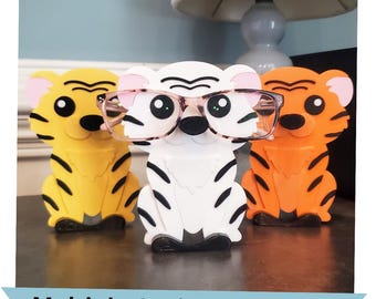 Tiger Eyeglasses Holder: Quirky Glasses Stand for Kids & Adults