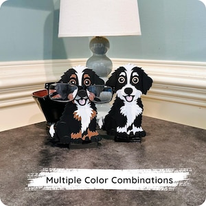 Bernedoodle Eyeglass Holder: Handmade Doodle Dog Glasses Stand