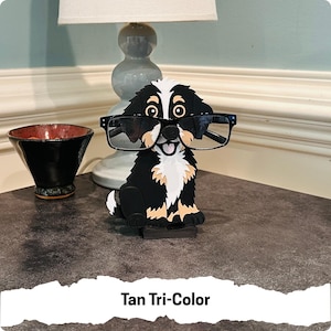 Personalizable and Customizable Bernedoodle Eyeglass Holder