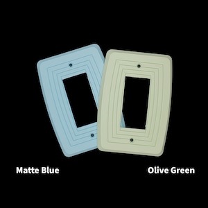 Minimalist Single Rocker Light Switch Plates, Available in dozens of colors and configurations