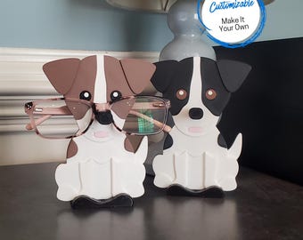 Jack Russell Terrier Eyeglasses Holder, Fox Hound Dog Glasses Stand, Unique Gift Idea