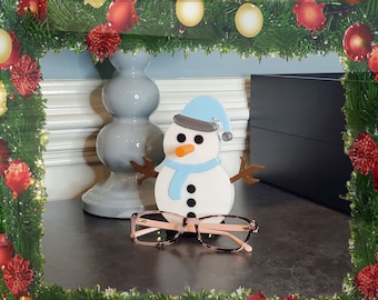 Snowman Glasses Stand or Eyeglasses Holder makes a unique Christmas Gift