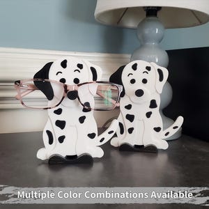 Dalmatian Eyeglasses Holder, Firehouse Glasses Stand, Cute Birthday Gift Idea