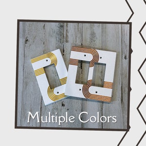 Retro Rocker Switch Plate: Mid-Century Modern Boho Decor