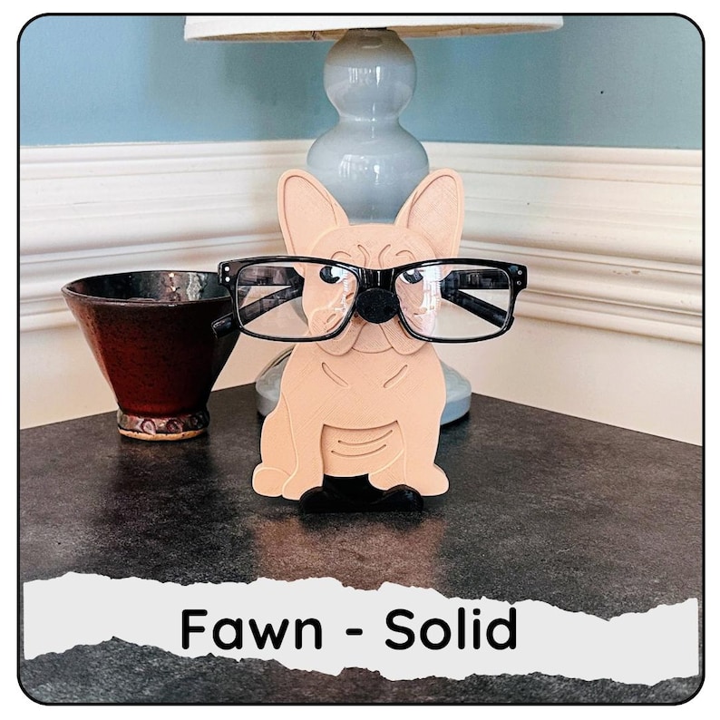 French Bulldog Eyglass holder, available in multiple colors, can be customized to add a name