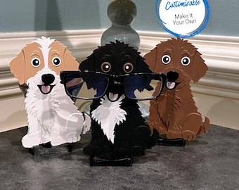 Cockapoo Eyeglasses Holder, Cockapoodle Glasses Holder, stocking stuffer idea