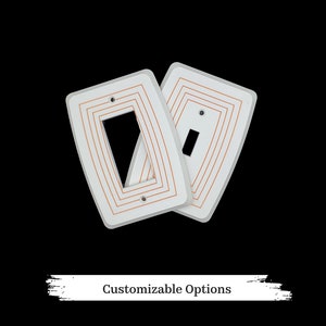 Mid-Century Modern Light Switch Cover and Retro Pattern Outlet Cover