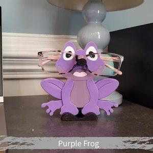 Purple Frog Eyeglass Holder