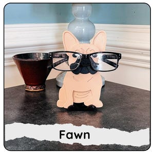 French Bulldog Eyglass holder, available in multiple colors, can be customized to add a name
