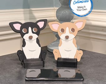Chihuahua iPhone or iPad Stand for Desk makes a great Christmas Gift or Stocking Stuffer