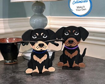 Rottweiler Eyeglasses Holder, Glasses Stand, Amazing Mother's Day Gift