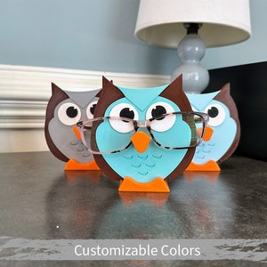 Owl Eyeglasses Holder: Whimsical Glasses Stand, Stocking Stuffer