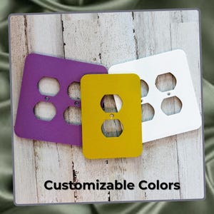 Minimalist Mid Century Modern Outlet Plate Cover with Retro Pattern