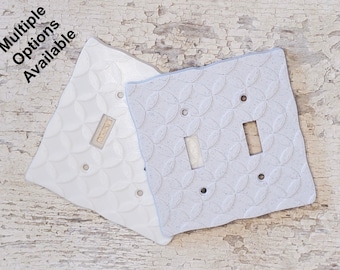 Dual Toggle Diamond Pattern Light Switch Cover, Light Switch Plate, Room Wall Decor
