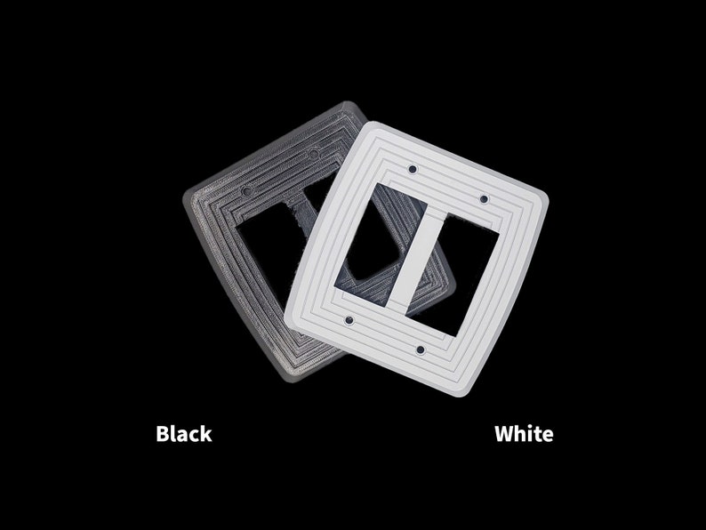 Minimalist Dual Rocker Light Switch Plates, Available in dozens of colors and configurations