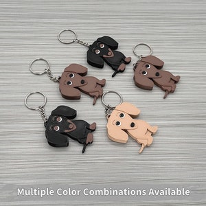 Dachshund Keychain: Playful Dog Breed Key Fob, Backpack Charm