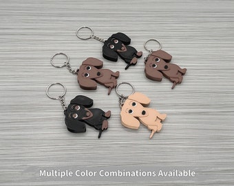 Dachshund Keychain, Dachshund Key Fob, Dachshund Bag Pull and Gift Idea