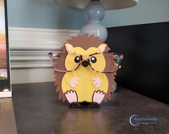 Whimsical Hedgehog Eyeglasses Holder, Unique kid-friendly gift idea