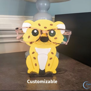 Cheetah Eyeglasses Holder, Cheetah Glasses Holder, Glasses Stand and Christmas Gift