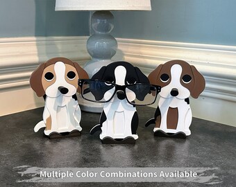 Beagle Eyeglasses Holder, Hound Dog Glasses Stand, Stocking Stuffer Idea
