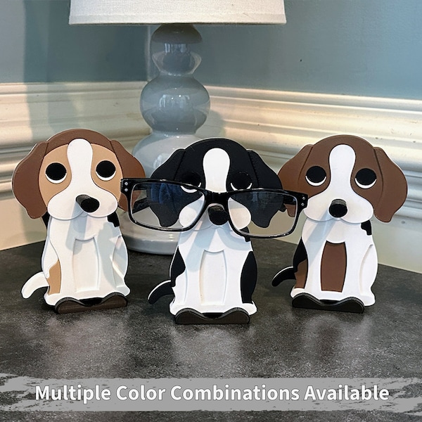 Beagle Eyeglasses Holder, Hound Dog Glasses Stand, Stocking Stuffer Idea