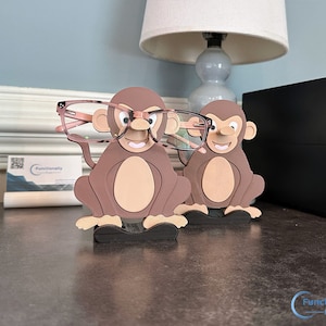 Funny Monkey Eyeglasses Holder: Novelty Glasses Stand & Desk Decor