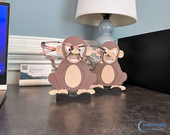 Funny Monkey Eyeglasses Holder: Novelty Glasses Stand & Desk Decor