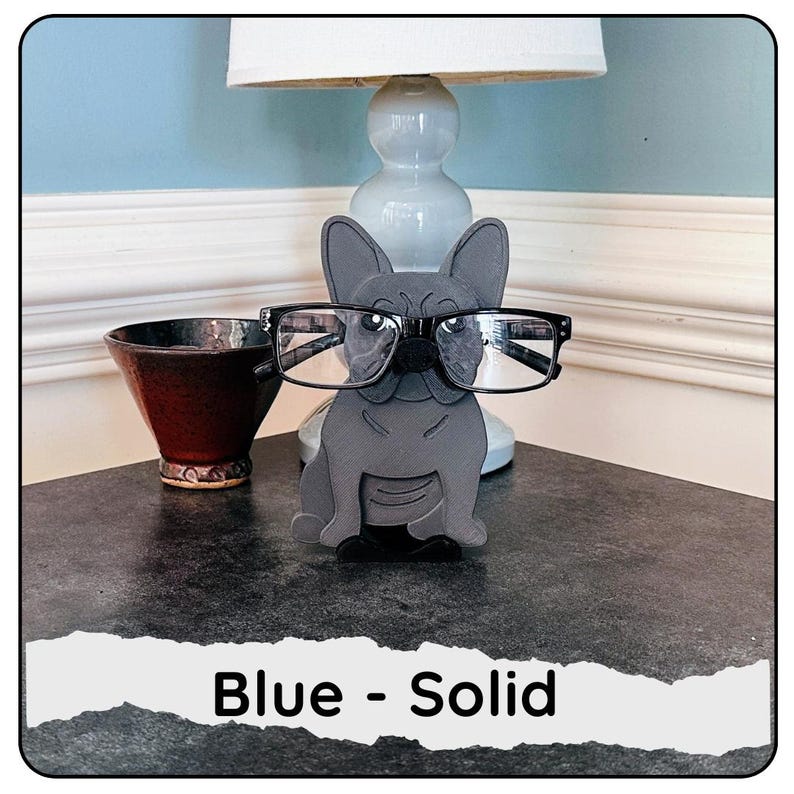 French Bulldog Eyglass holder, available in multiple colors, can be customized to add a name