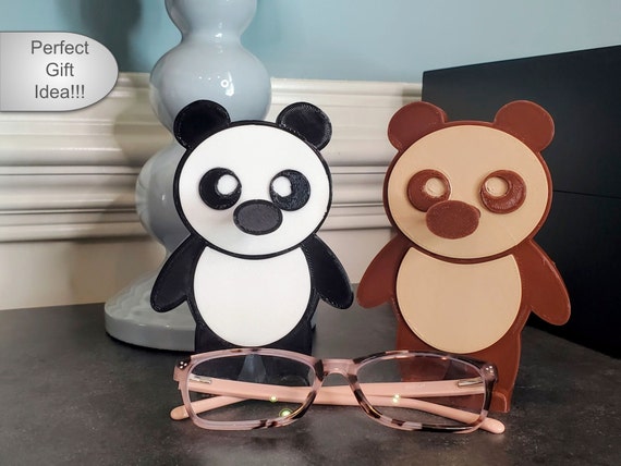 Panda Glasses Holder, Panda Eyeglasses Holder, Teddy Bear Glasses Stand,  Stocking Stuffer Idea 