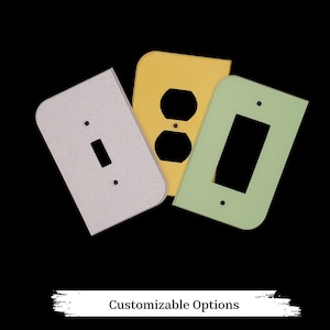 Mid Century Rounded Single Toggle Switch Cover in Retro Design