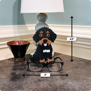 Personalizable and Customizable Bernedoodle Eyeglass Holder