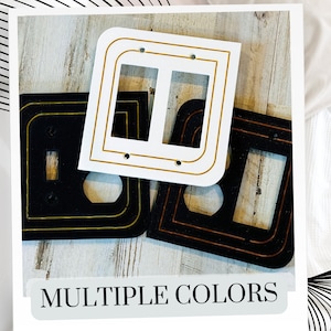 Mid-Century Modern Light Switch Plate: Rounded Corner Art Deco Cover