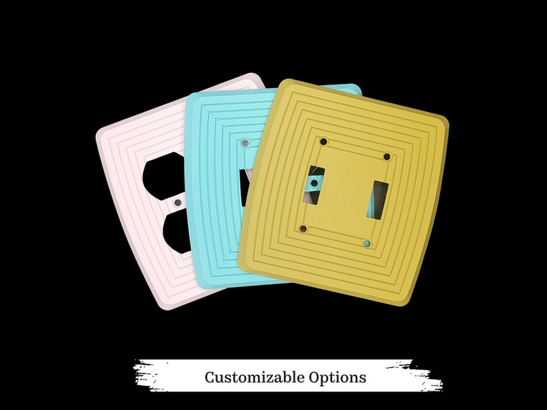 Minimalist Light Switch Plates, Available in dozens of colors and configurations