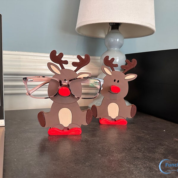 Reindeer Eyeglasses Holder, Reindeer Glasses Holder, Holiday Gift Idea