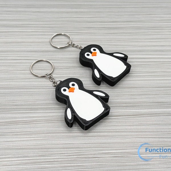 Penguin Keychain, Penguin Key Fob, Penguin Bag Pull and Gift Idea