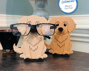 Golden Retriever Eyeglasses Holder: Dog Lover Gift