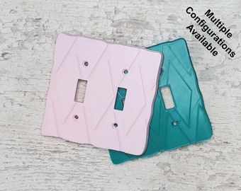 Retro Diamond Dual Toggle Light Switch Cover: 3D Printed Plate