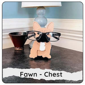 French Bulldog Eyglass holder, available in multiple colors, can be customized to add a name