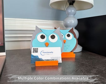 Owl Business Card Holder, Owl Business Card Holder, Office Gift Idea